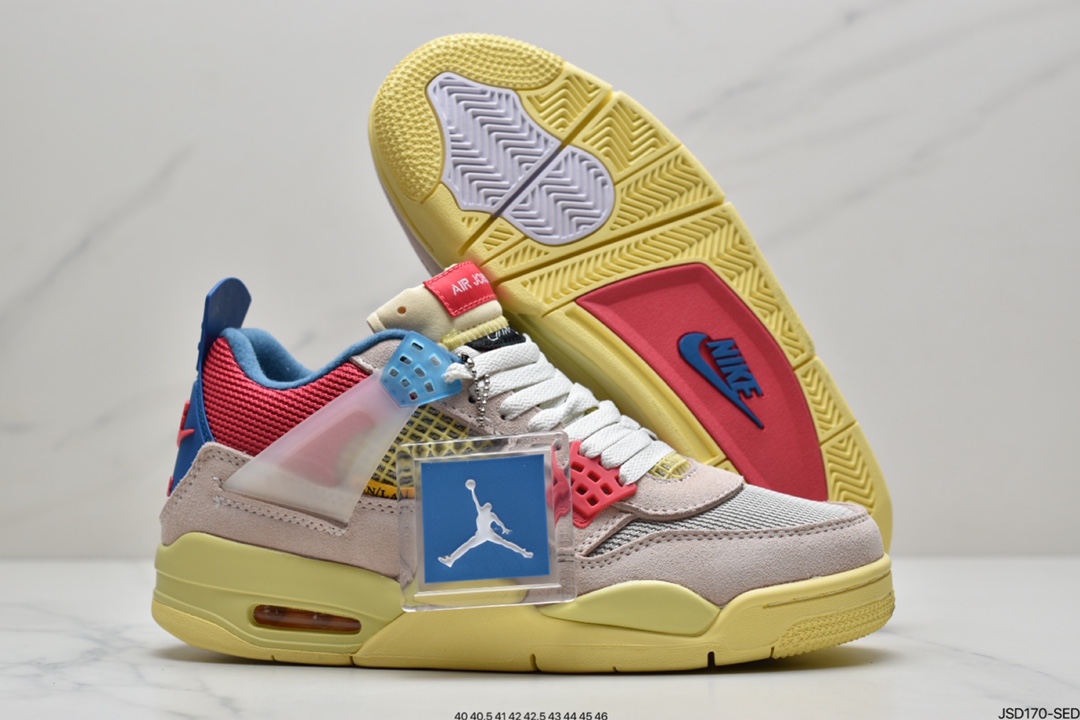 200 Union LA x Air Jordan 4 Retro Guava Ice”蓝粉 DC9533