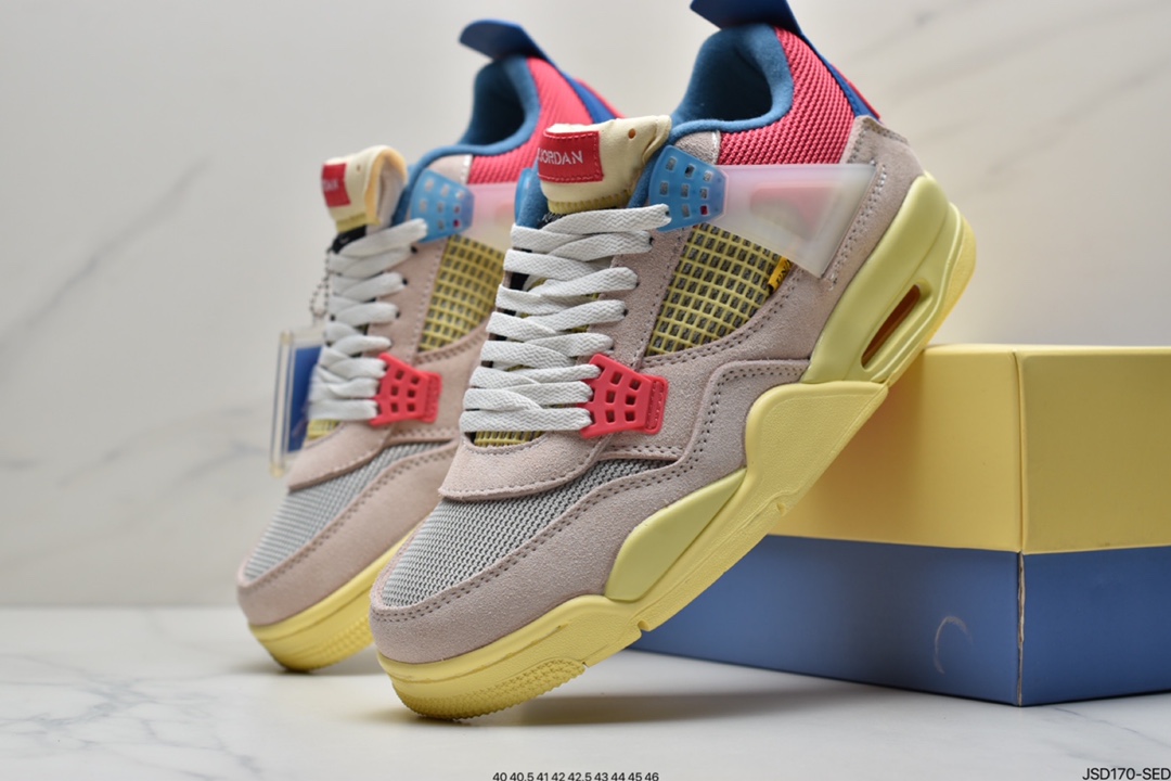 200 Union LA x Air Jordan 4 Retro Guava Ice”蓝粉 DC9533