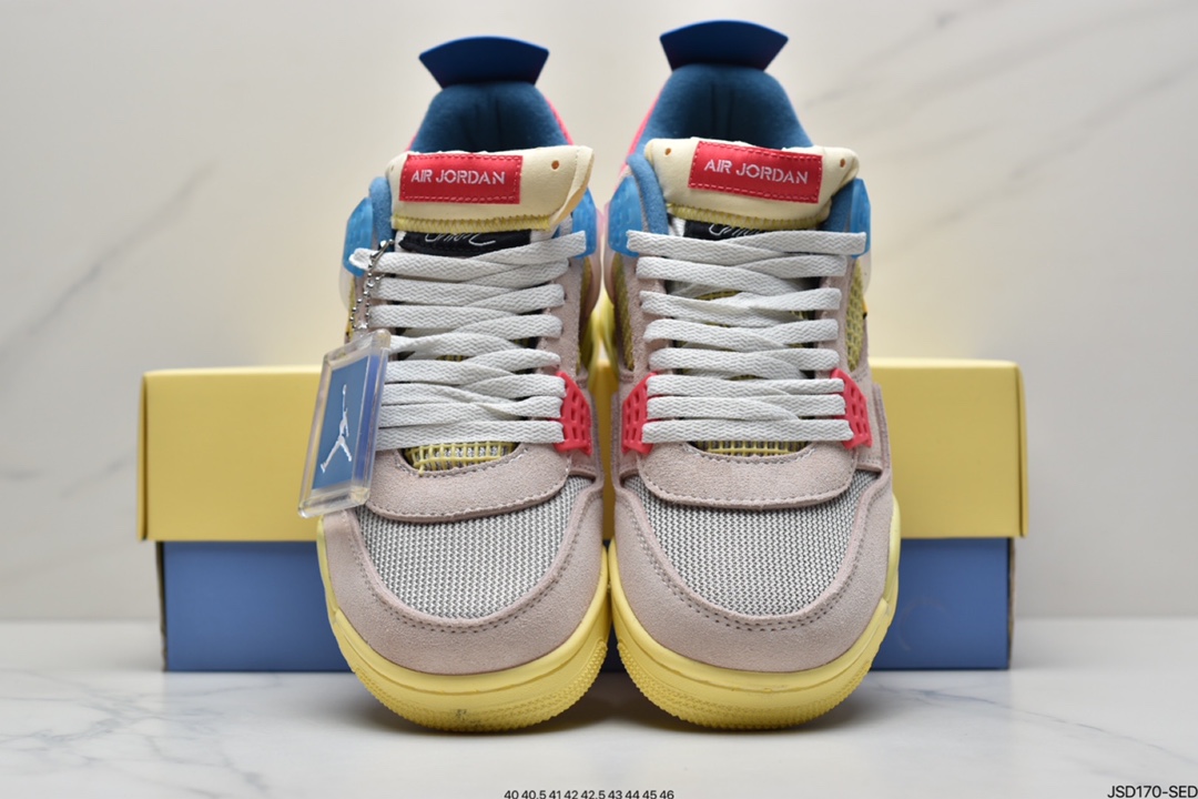 200 Union LA x Air Jordan 4 Retro Guava Ice”蓝粉 DC9533