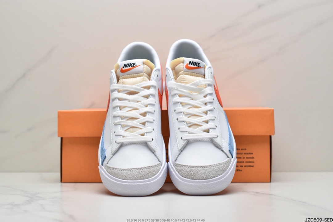140 NIKE Blazer Low ’1977 Vintage”White/Light Blue/Grey”经典板鞋 DC4769-105