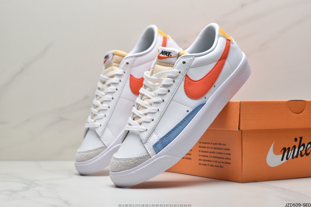 140 NIKE Blazer Low ’1977 Vintage”White/Light Blue/Grey”经典板鞋 DC4769-105