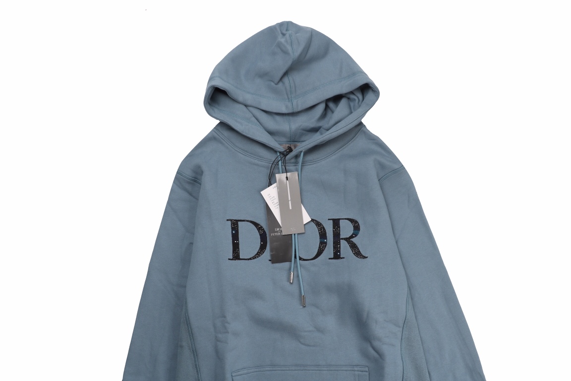 Dior 21fw 星空刺绣字母 连帽卫衣