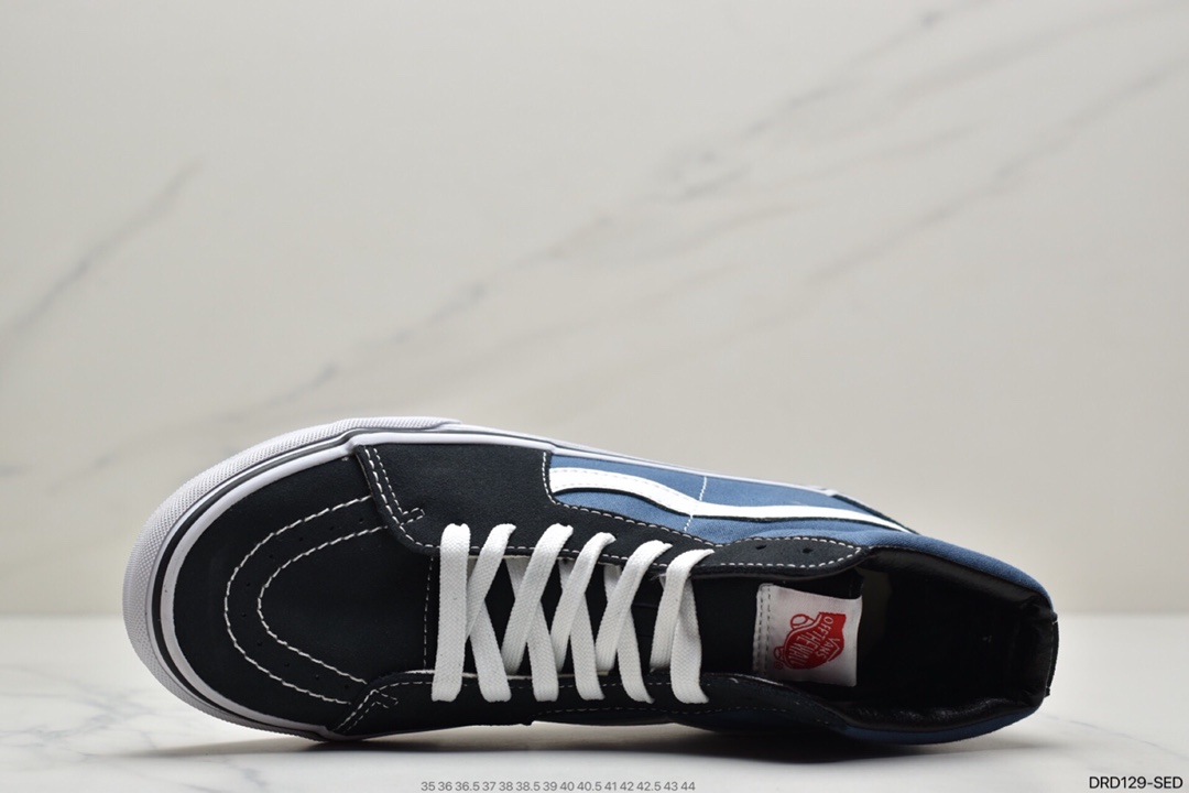 110 VANS万斯潮流男女鞋安纳海姆SK8-Mid Pro 撞色橙黑拼接中帮板鞋