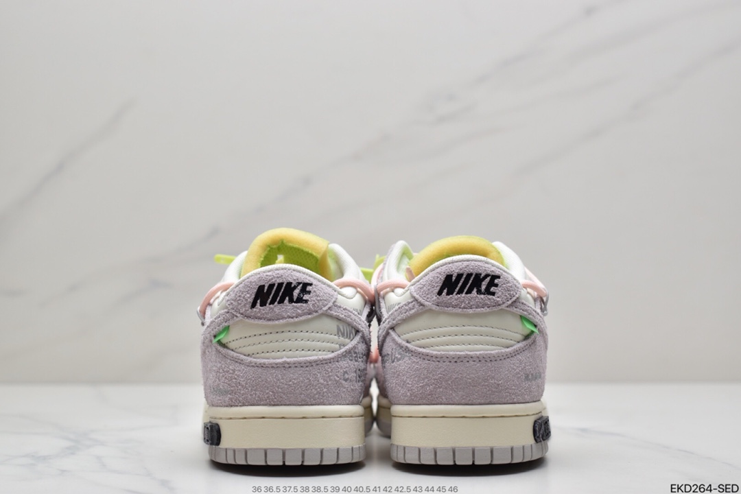 380 OFF-WHITE x Futura x Dunk Low“21 of 50 三方联名白灰紫低帮休闲板鞋DJ0950