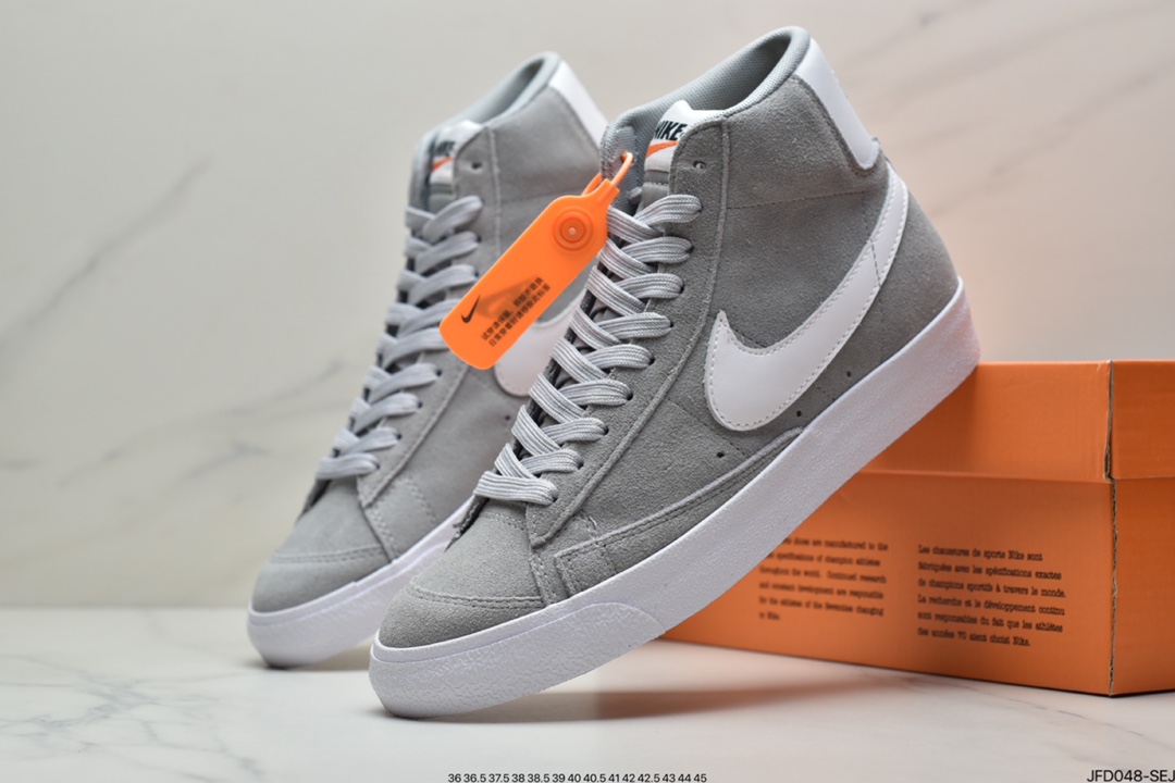 170 耐克Blazer Mid VNTG ‘77 开拓者 “涂鸦 黑勾”复古经典中帮百搭休闲运动板鞋 CW7580-200