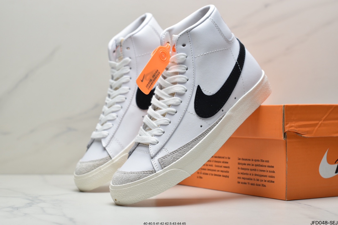170 耐克Blazer Mid VNTG ‘77 开拓者 “涂鸦 黑勾”复古经典中帮百搭休闲运动板鞋 CW7580-200