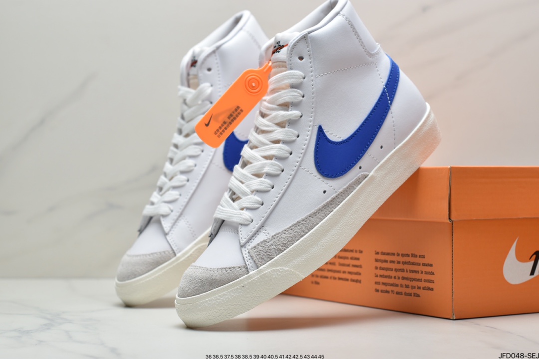 170 耐克Blazer Mid VNTG ‘77 开拓者 “涂鸦 黑勾”复古经典中帮百搭休闲运动板鞋 CW7580-200