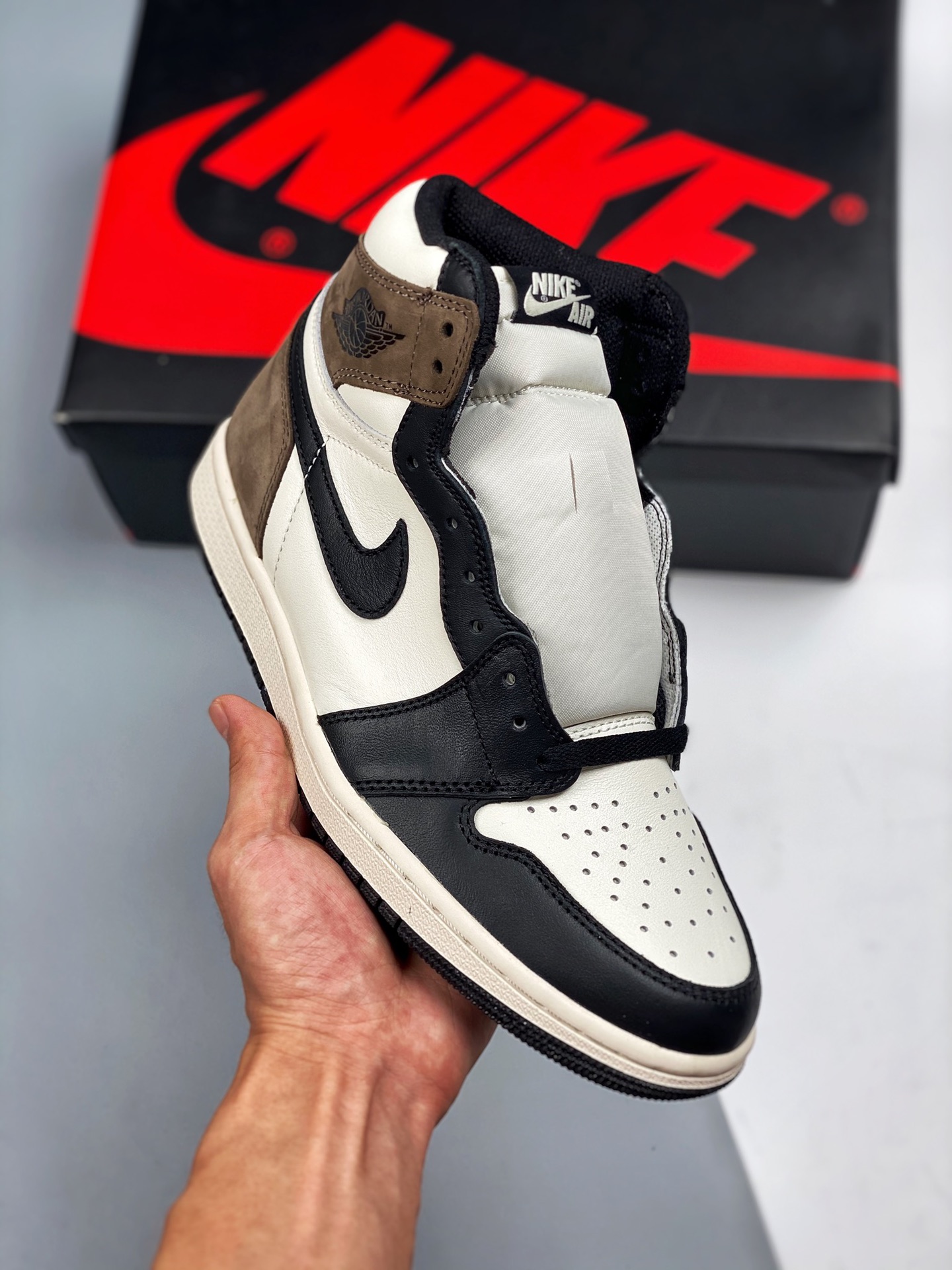 Air Jordan 1 Retro High OG Black Mocha, pseudo Travis Scott, fabricado por una gran fábrica original, la mejor calidad …