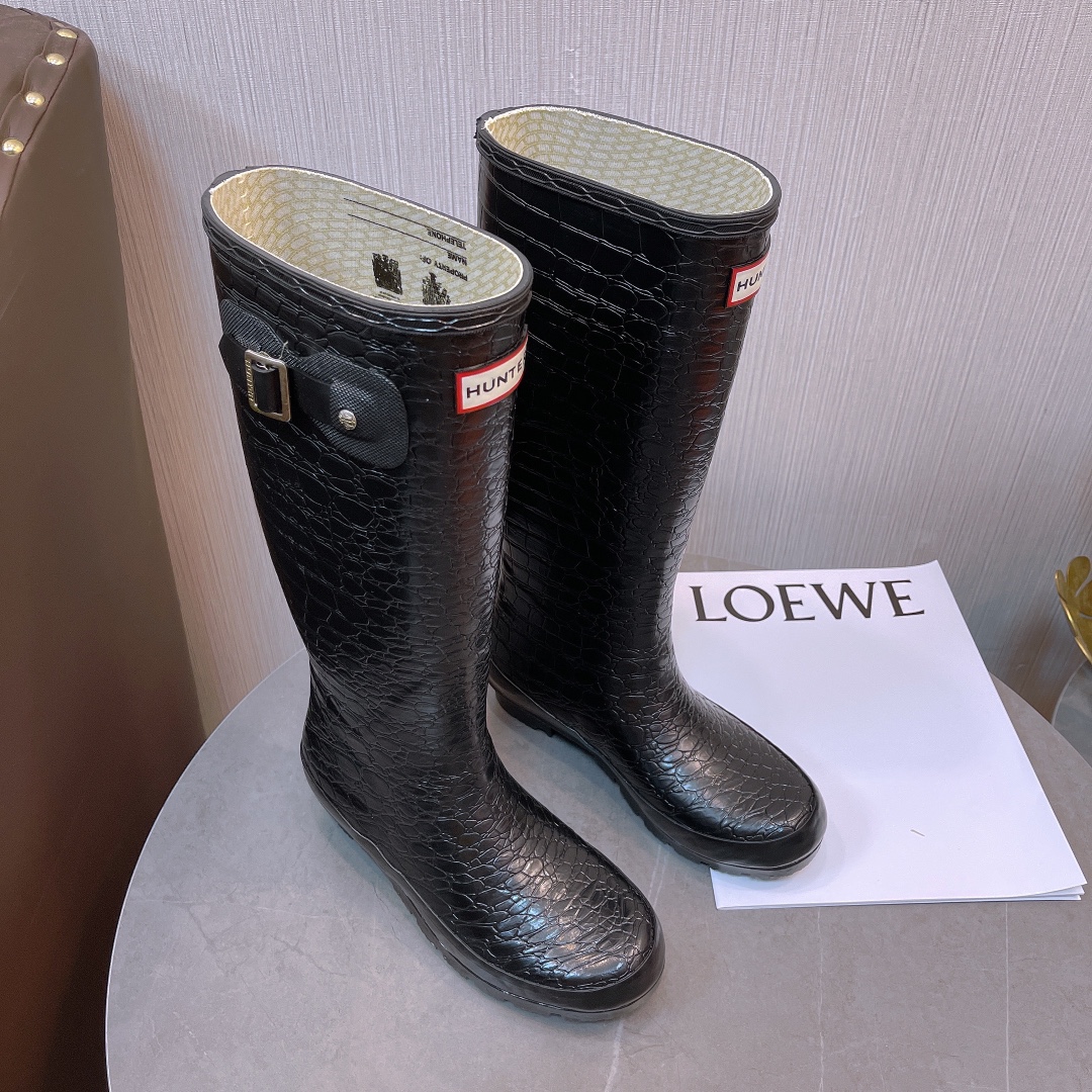 Hunter 2021 Factory Price Classic British Design Rain Boots with Slurry-Resistant Soles - 图片 9