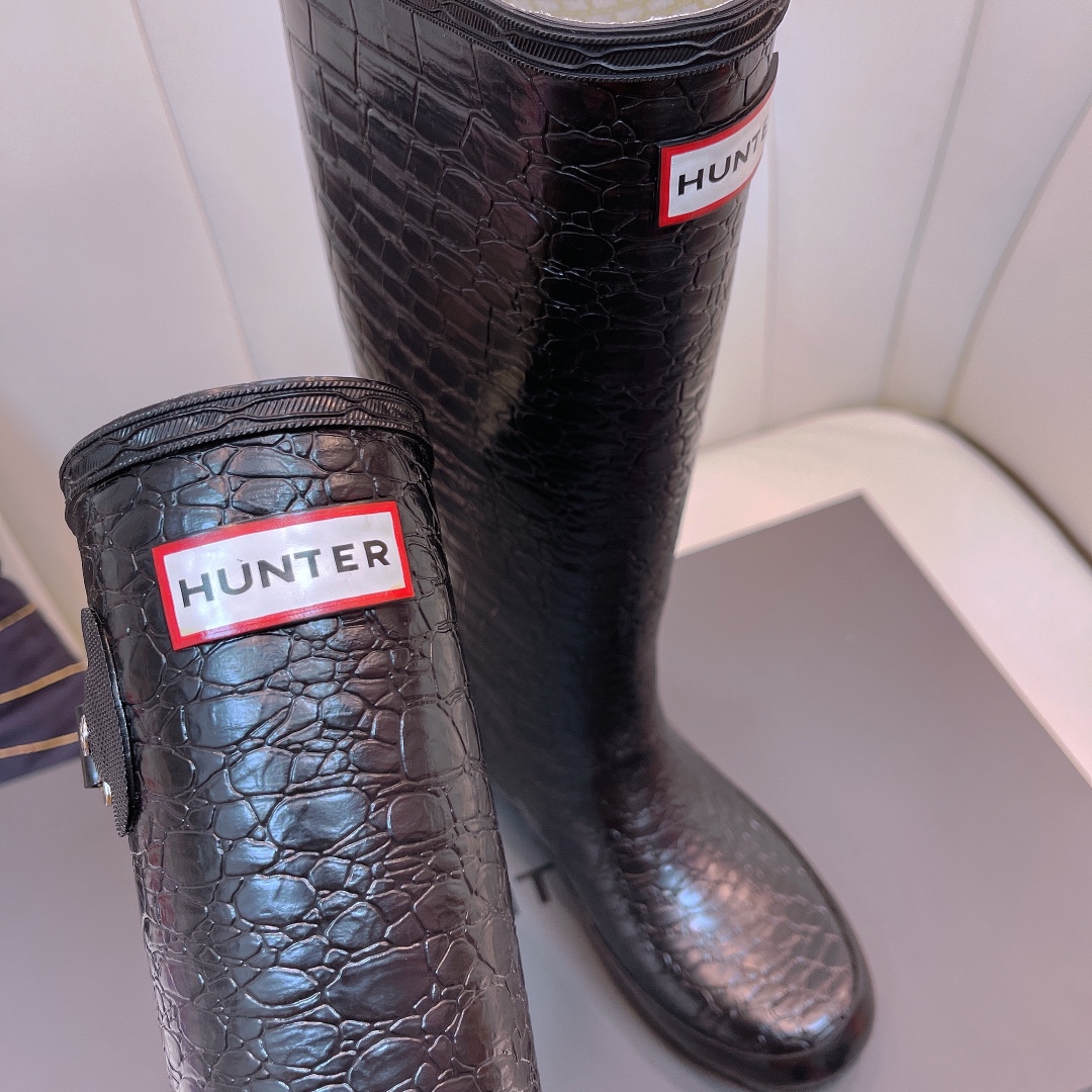 Hunter 2021 Factory Price Classic British Design Rain Boots with Slurry-Resistant Soles - 图片 6
