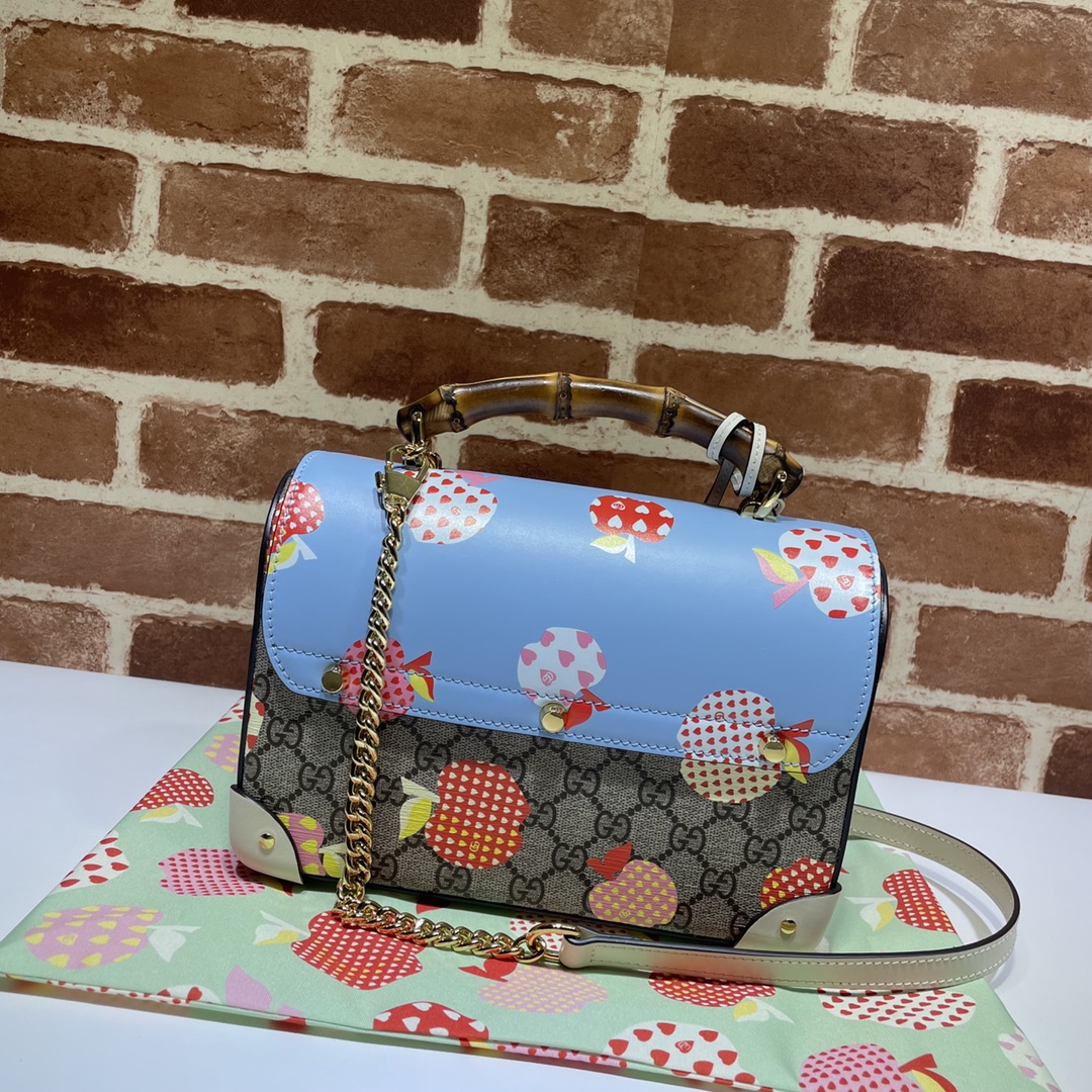 GUCCI古驰Padlock系列心苹果图案小号手袋603221