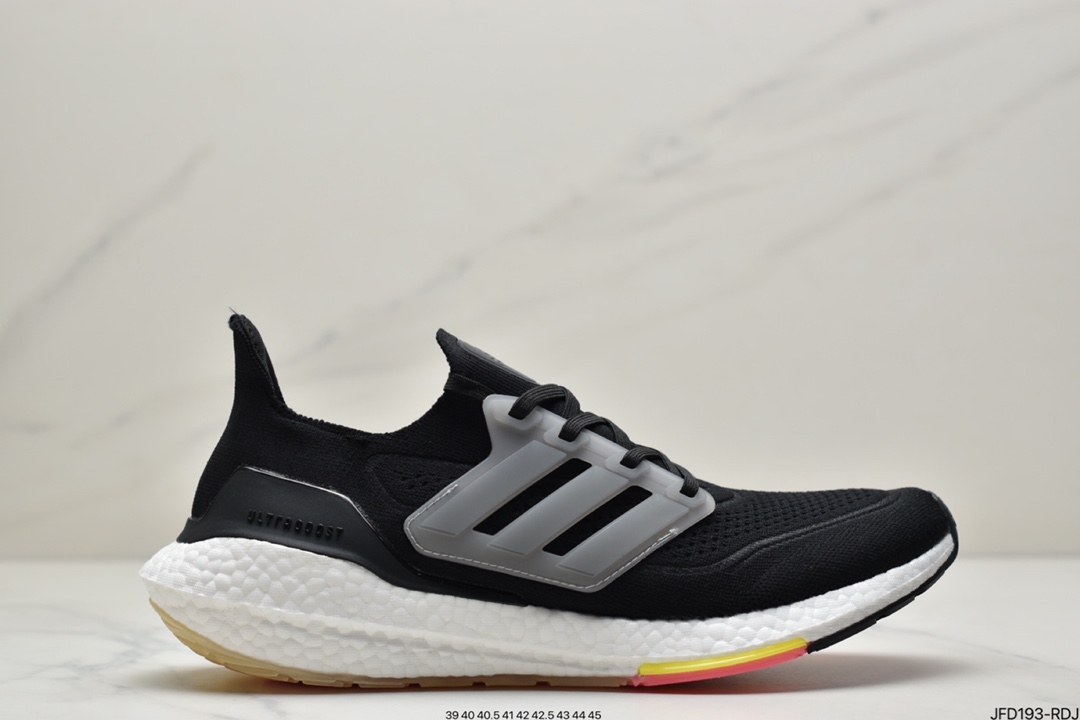 170 Adidas Ultra Boost 2021”All White”UB2021版袜套式针织鞋面休闲运动慢跑鞋FY0375