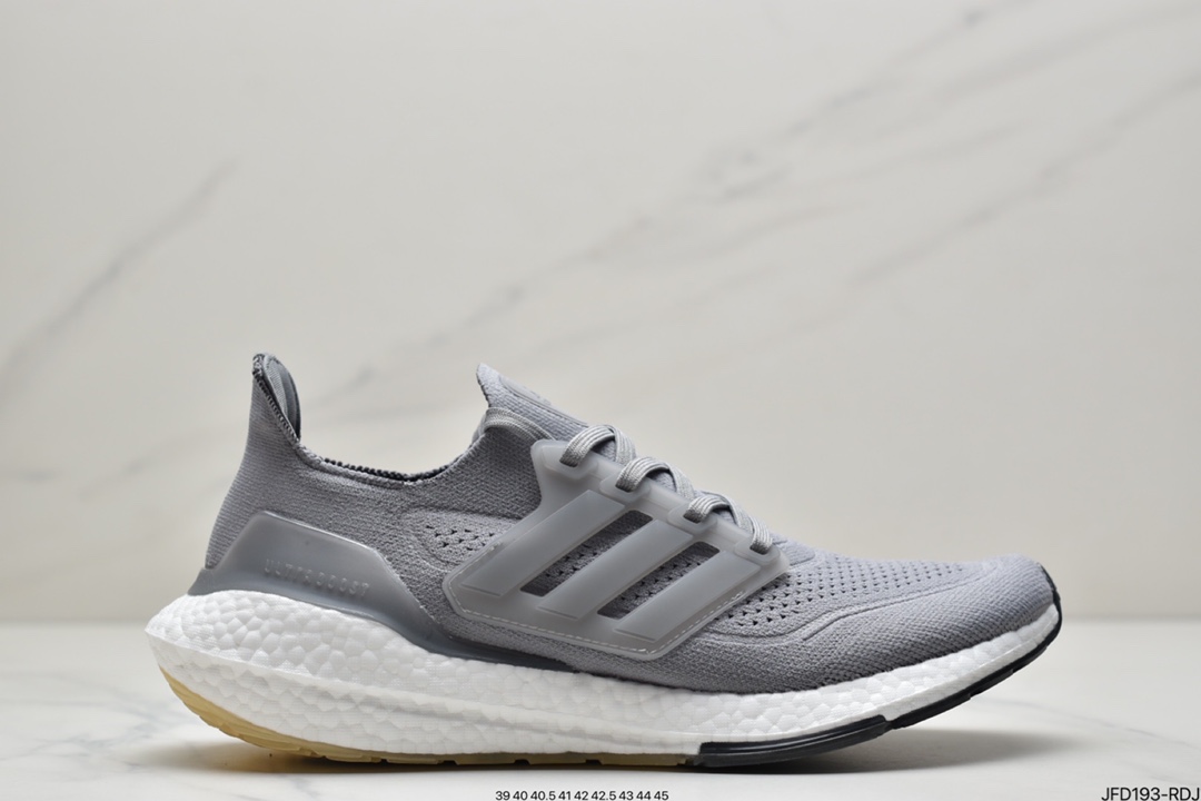 170 Adidas Ultra Boost 2021”All White”UB2021版袜套式针织鞋面休闲运动慢跑鞋FY0375