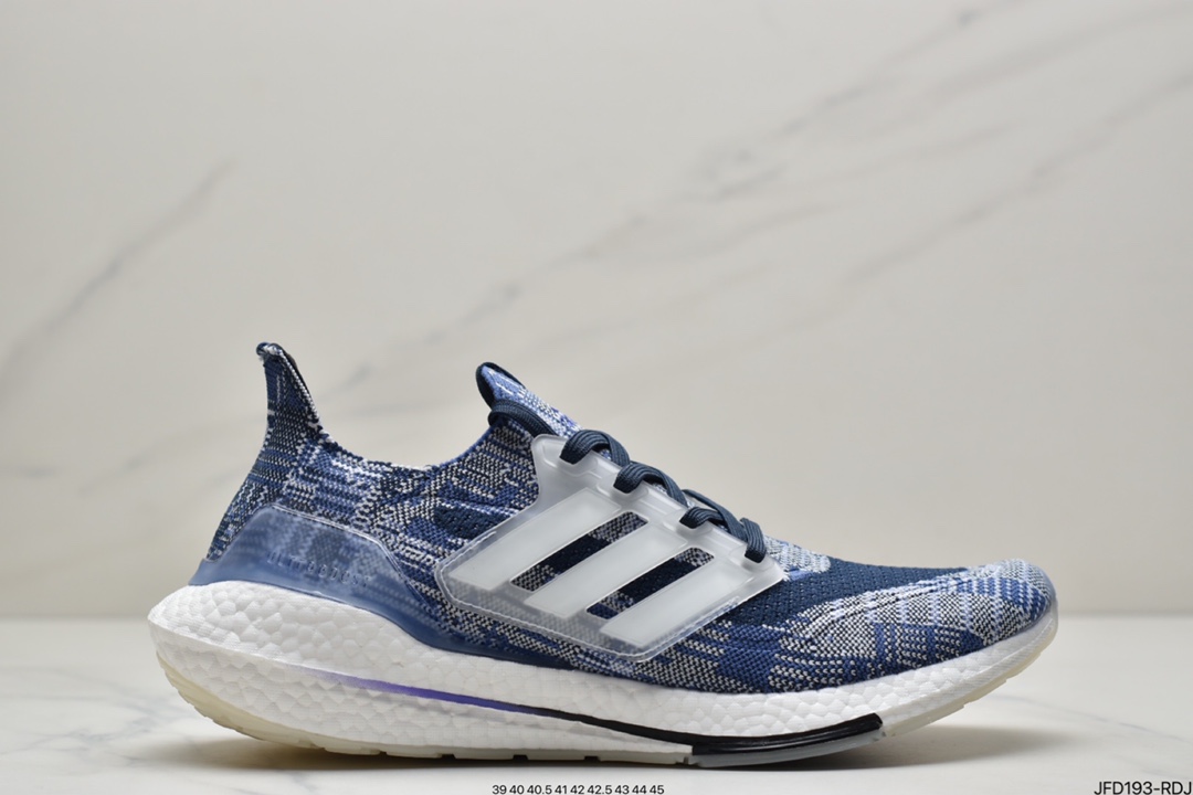 170 Adidas Ultra Boost 2021”All White”UB2021版袜套式针织鞋面休闲运动慢跑鞋FY0375