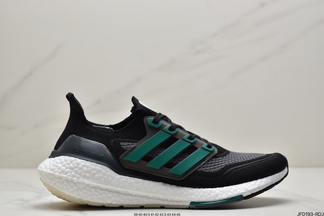 170 Adidas Ultra Boost 2021”All White”UB2021版袜套式针织鞋面休闲运动慢跑鞋FY0375