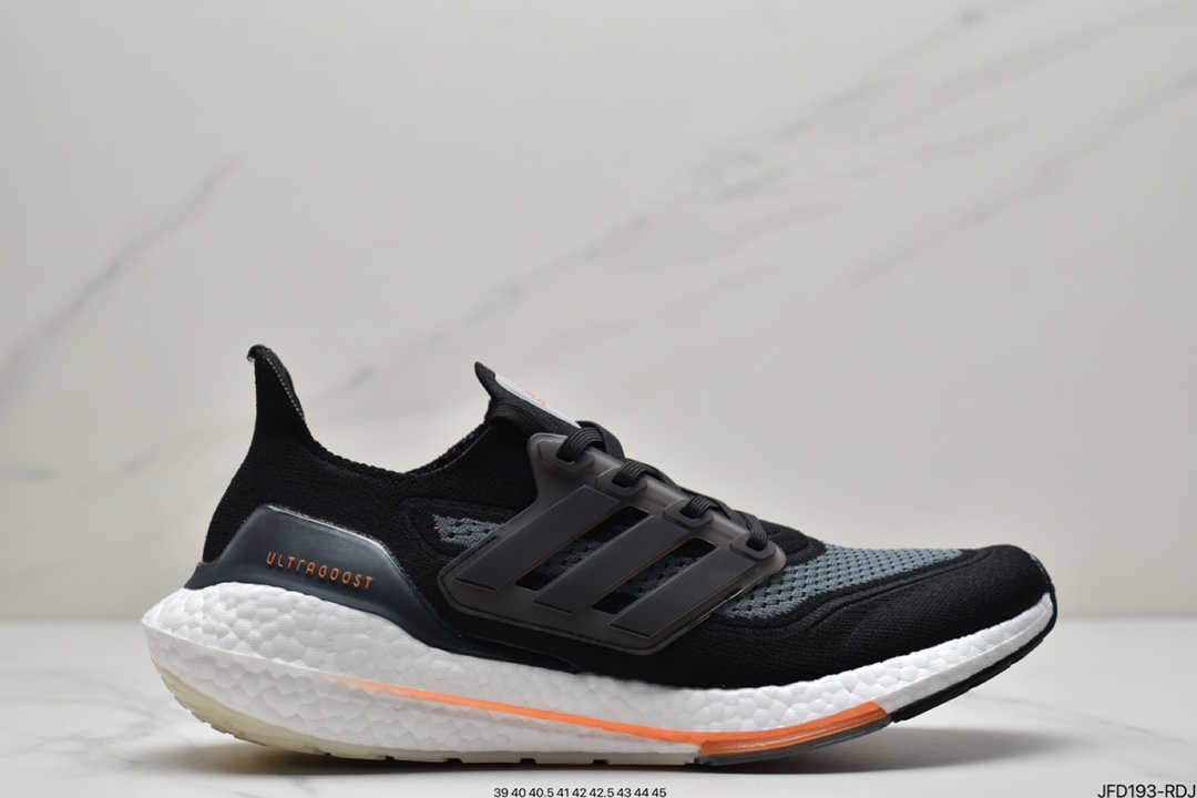 170 Adidas Ultra Boost 2021”All White”UB2021版袜套式针织鞋面休闲运动慢跑鞋FY0375