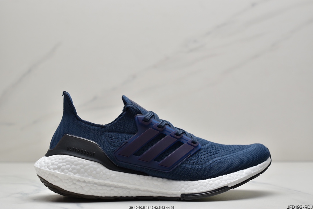 170 Adidas Ultra Boost 2021”All White”UB2021版袜套式针织鞋面休闲运动慢跑鞋FY0375