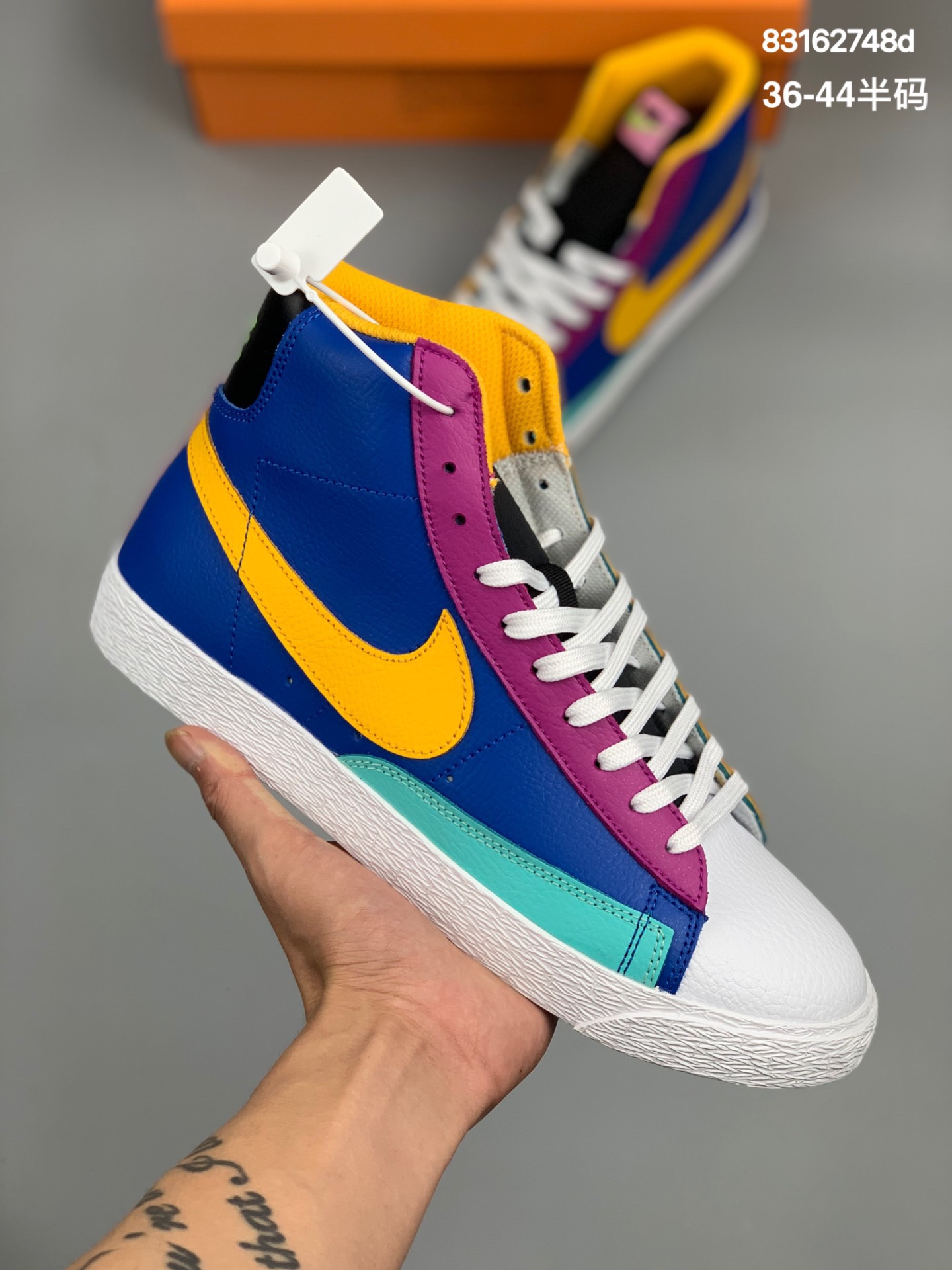 
耐克Nike Blazer Mid 77 复古经典高帮开拓者休闲板鞋
货号：BQ6806-100
尺码:36-44半码
编码:83162748d