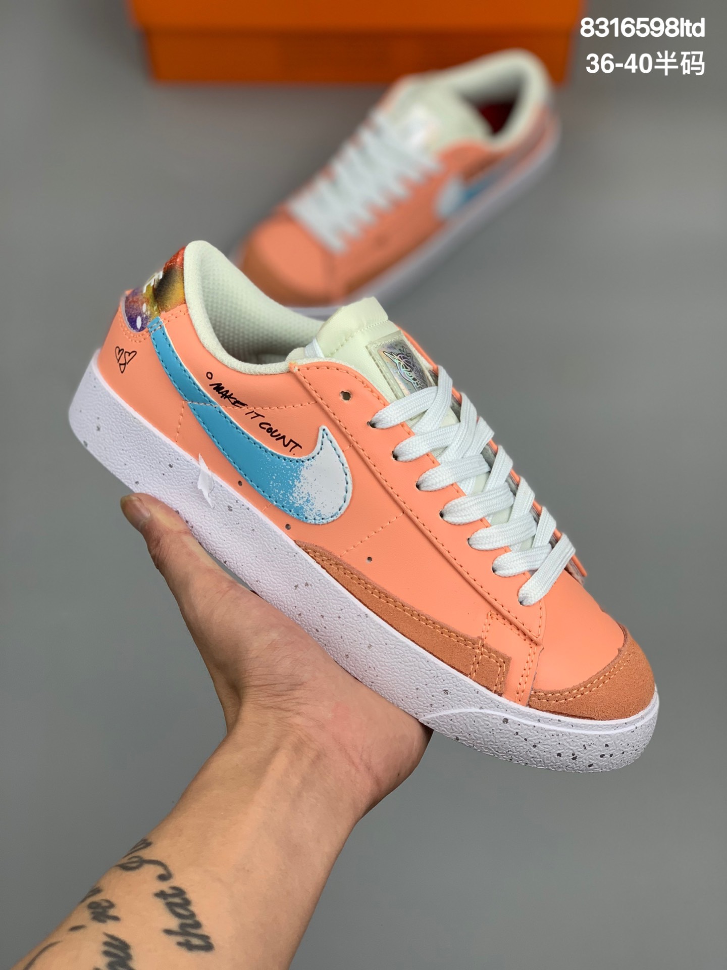 
耐克/NIKE SB ZOOM BLAZER LOW 开拓者运动鞋低帮板鞋休闲鞋
货号：DJ4279-101
尺码：36 36.5 37.5 38 38.5 39 40
编码:831598ltd