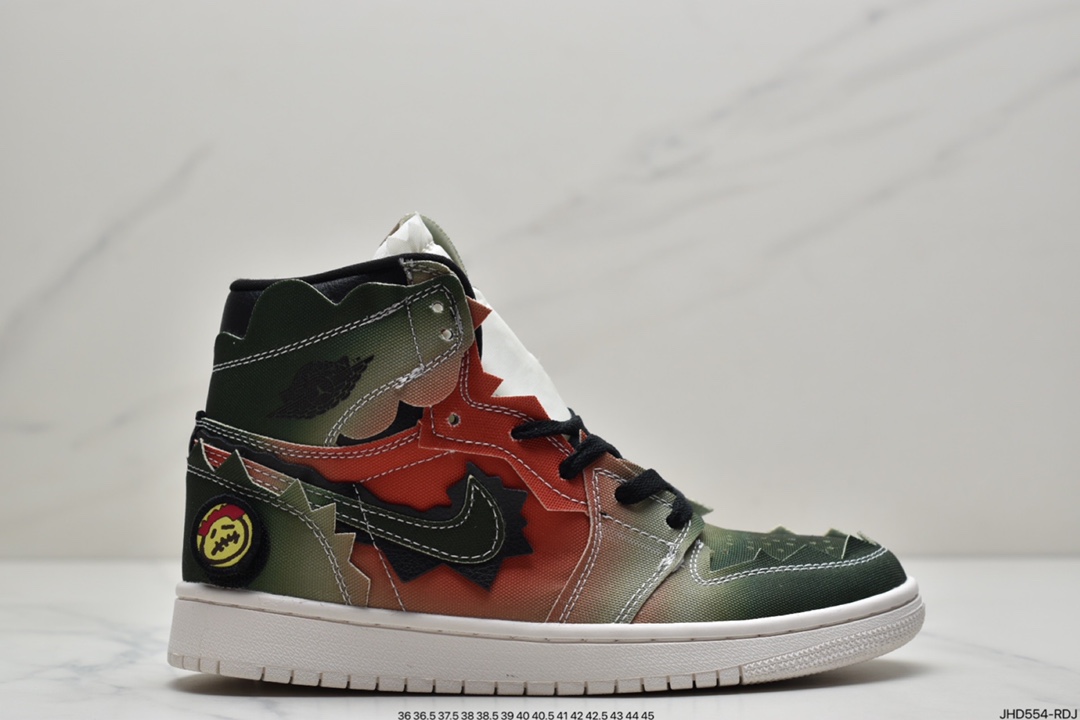 190  AJ1 x JBalvin雷鬼天王联名笑脸彩虹扎染美国雷鬼歌手JBalvin DC3481-800