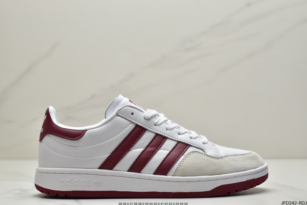 170 阿迪达斯 Adidas Originals Team Court 白蓝 三叶草复古经典百搭休闲运动板鞋EF6053