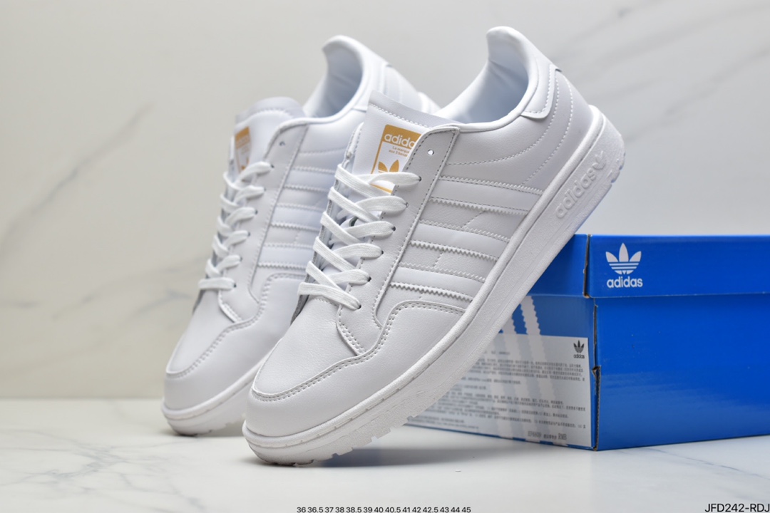 170 阿迪达斯 Adidas Originals Team Court 白蓝 三叶草复古经典百搭休闲运动板鞋EF6053