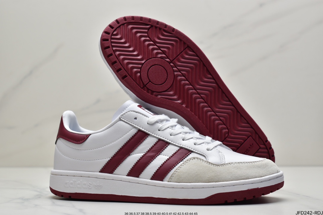 170 阿迪达斯 Adidas Originals Team Court 白蓝 三叶草复古经典百搭休闲运动板鞋EF6053