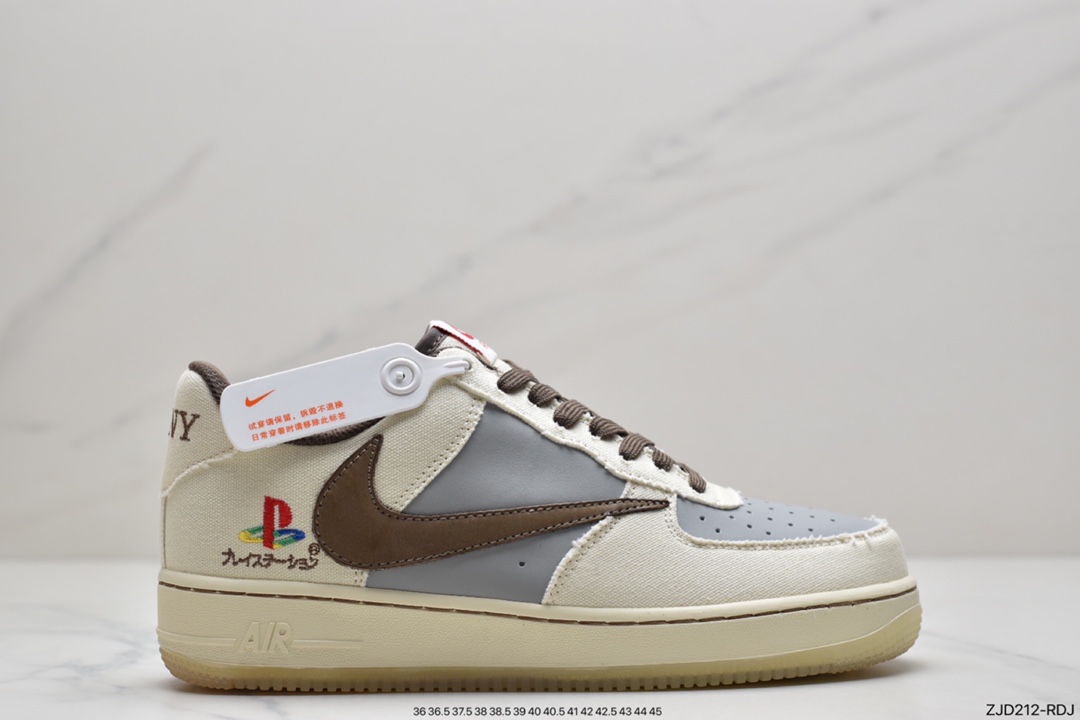 240 耐克NK Travis Scott x Playstation x Nike  Air Force1 Low三方联名 BQ5826-208