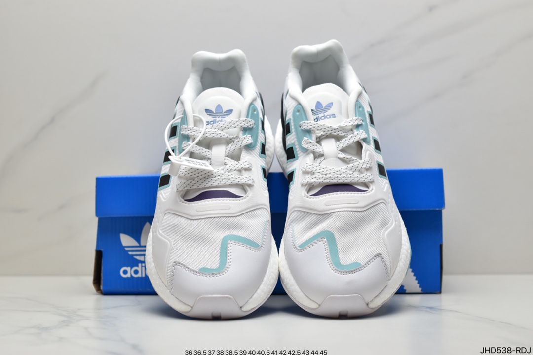 190 阿迪达斯Originals 2020 Day Jogger Boost”Grey/LaserReflectiv”跑鞋 GZ2716