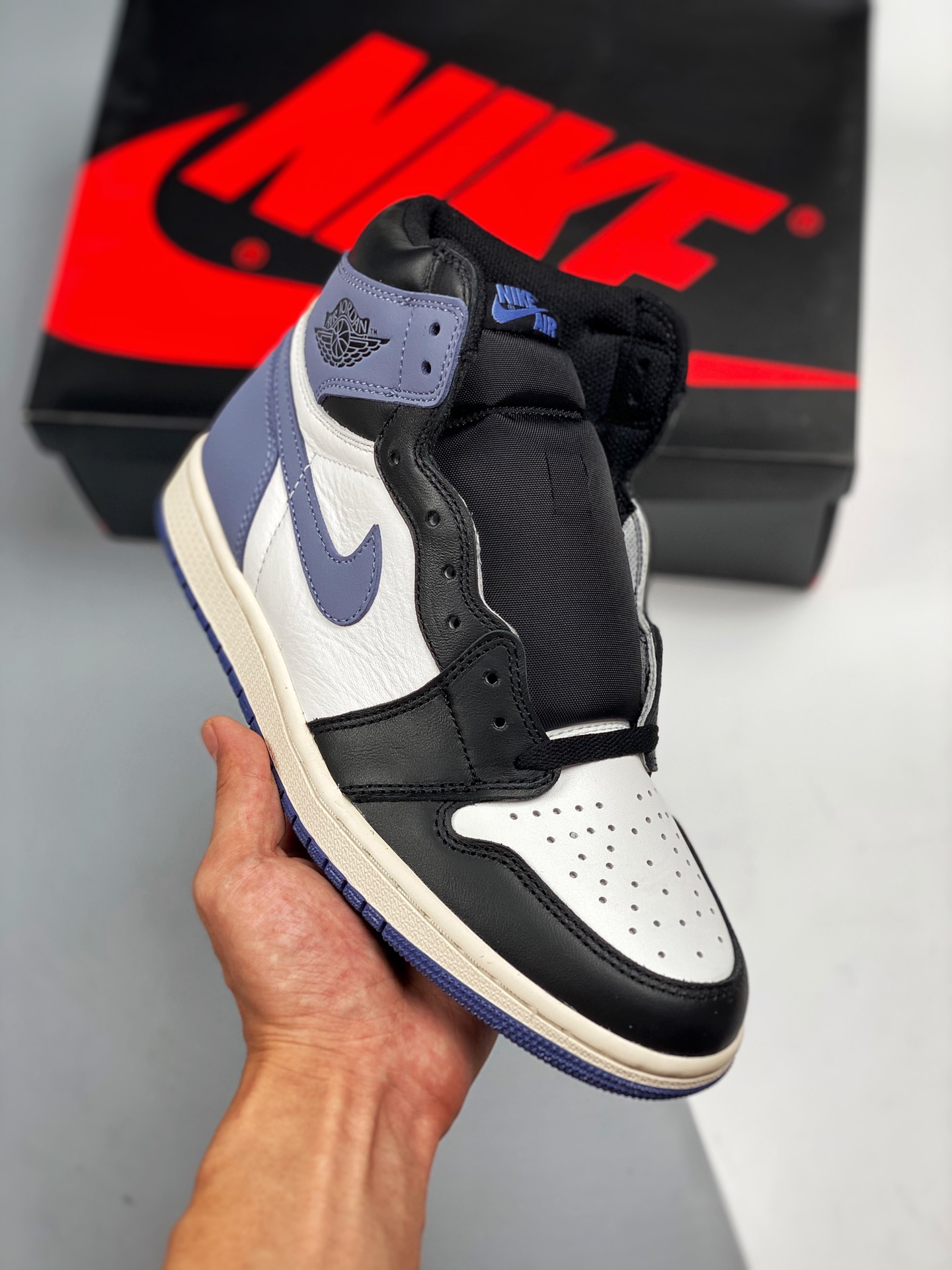 Air Jordan 1 Retro High seis veces campeón, codicioso jugando a Blue Moon, producido por gran fábrica original, calidad…