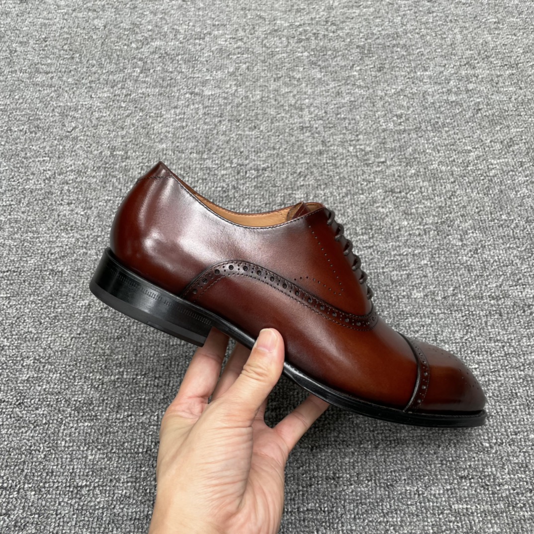 Louis Vuitton Men's Classic Leather Oxford Shoes - Brown Leather Dress Shoes 5 i1630436899 1816 3