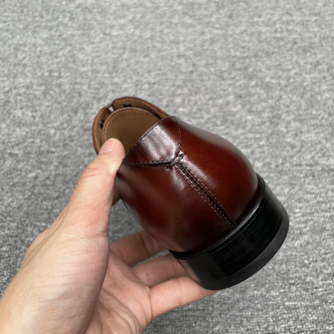 Louis Vuitton Men's Classic Leather Oxford Shoes - Brown Leather Dress Shoes 9 i1630436899 5644 7