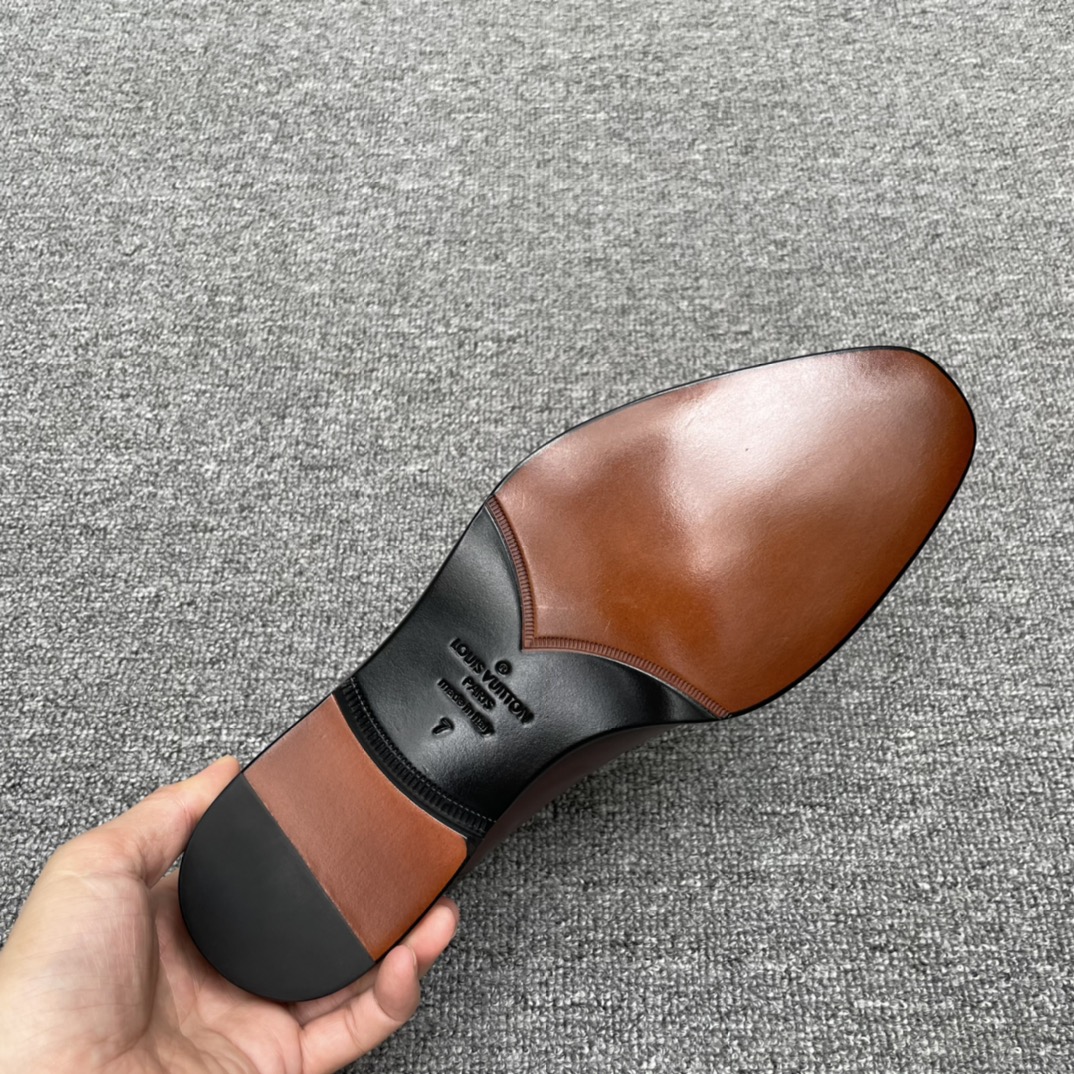 Louis Vuitton Men's Classic Leather Oxford Shoes - Brown Leather Dress Shoes 10 i1630436899 7952 8