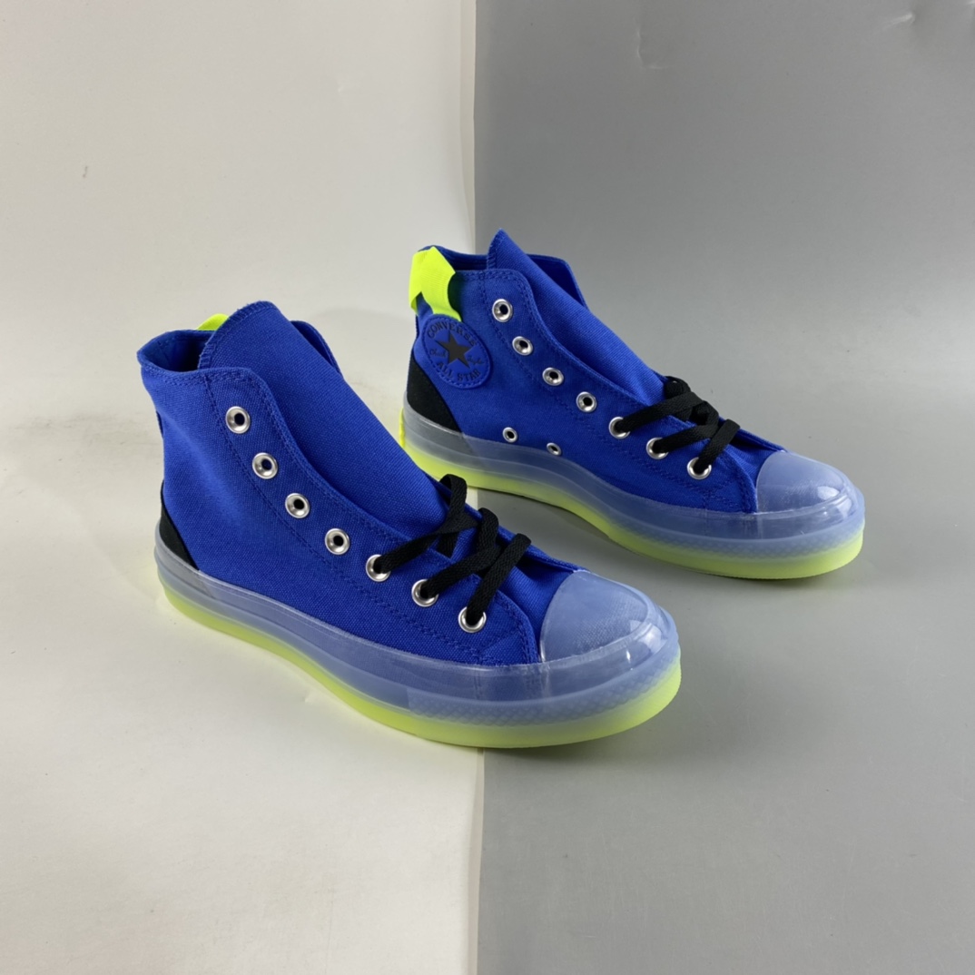 P160  CONVERSE Chuck Taylor All Star CX中性水晶果冻底撞色帆布高帮鞋 171694C