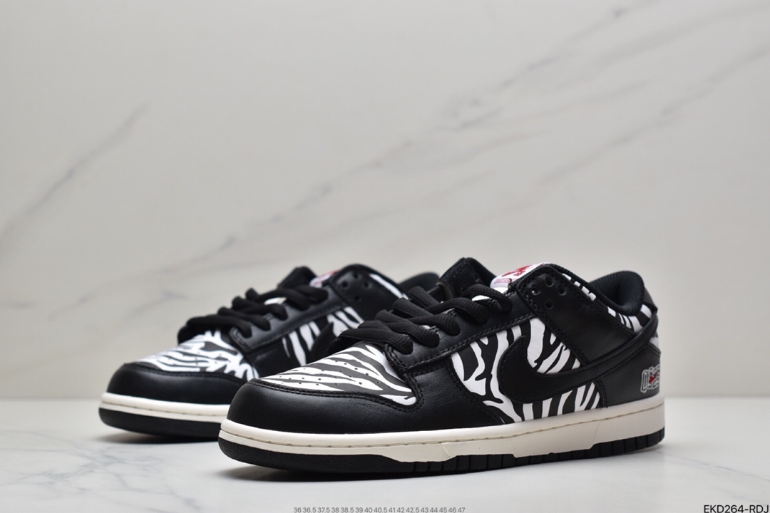380 耐克 Quartersnacks x  NIKE SB  Dunk  ” Zebra” 黑白斑马纹板鞋 DM3510-001