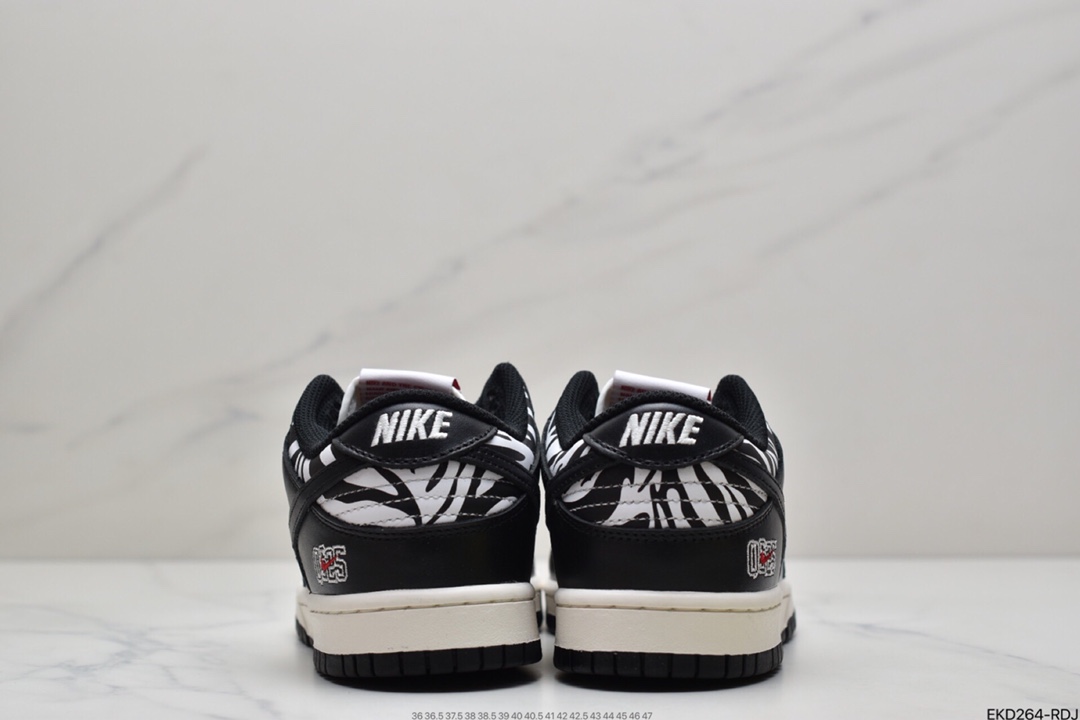 380 耐克 Quartersnacks x  NIKE SB  Dunk  ” Zebra” 黑白斑马纹板鞋 DM3510-001
