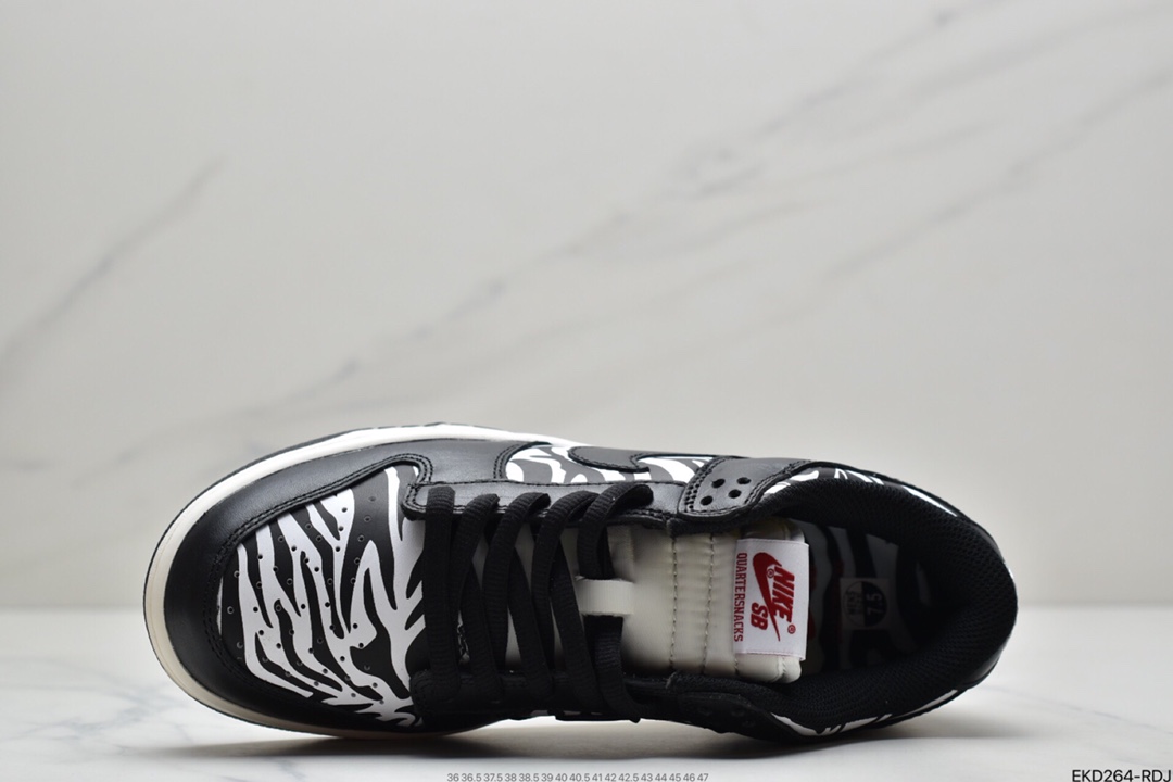 380 耐克 Quartersnacks x  NIKE SB  Dunk  ” Zebra” 黑白斑马纹板鞋 DM3510-001
