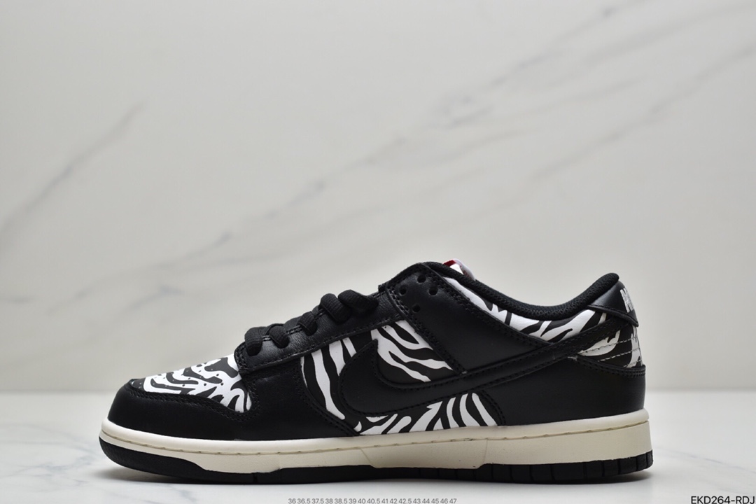 380 耐克 Quartersnacks x  NIKE SB  Dunk  ” Zebra” 黑白斑马纹板鞋 DM3510-001