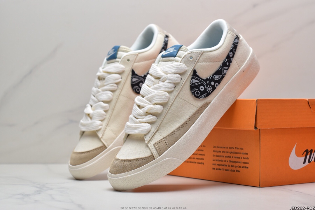 150 NIKE Blazer Low ’1977 Vintage”White/Light Blue/Grey”经典开拓者低帮百搭休闲运动板鞋DJ4665