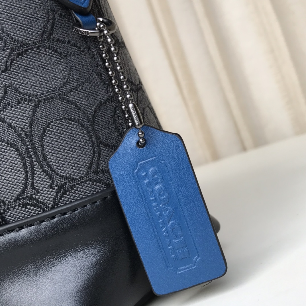 Coach 新款 2665蓝色 /3794老花配色 /2292 黑色LOGO标志 光滑小牛皮 League 邮差包 斜跨骑行包 配长肩带
