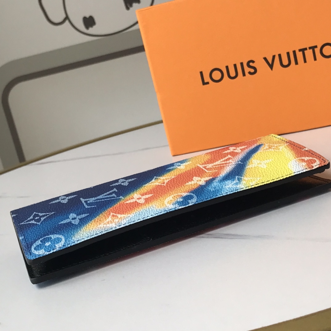 Close-up of leather wallet texture