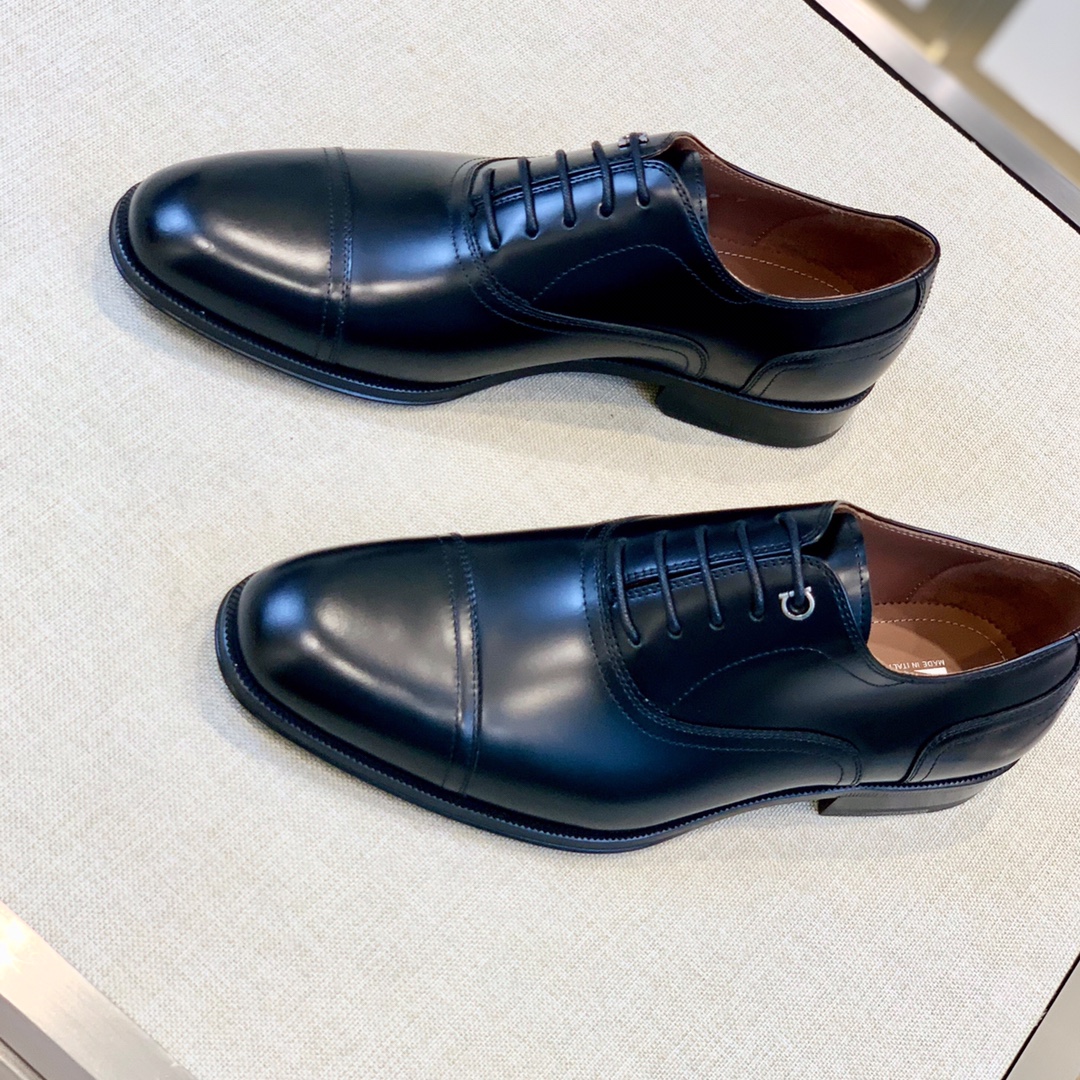 Ferragamo Men's Black Leather Oxford Dress Shoes, Italian Craftsmanship 9 i1630563358 3186 7