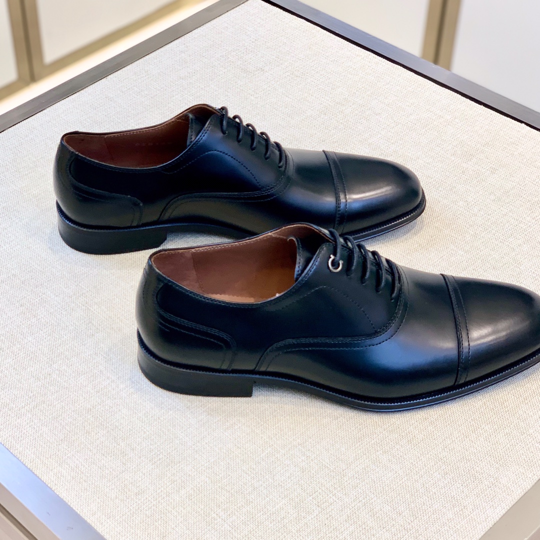 Ferragamo Men's Black Leather Oxford Dress Shoes, Italian Craftsmanship 7 i1630563358 36 5