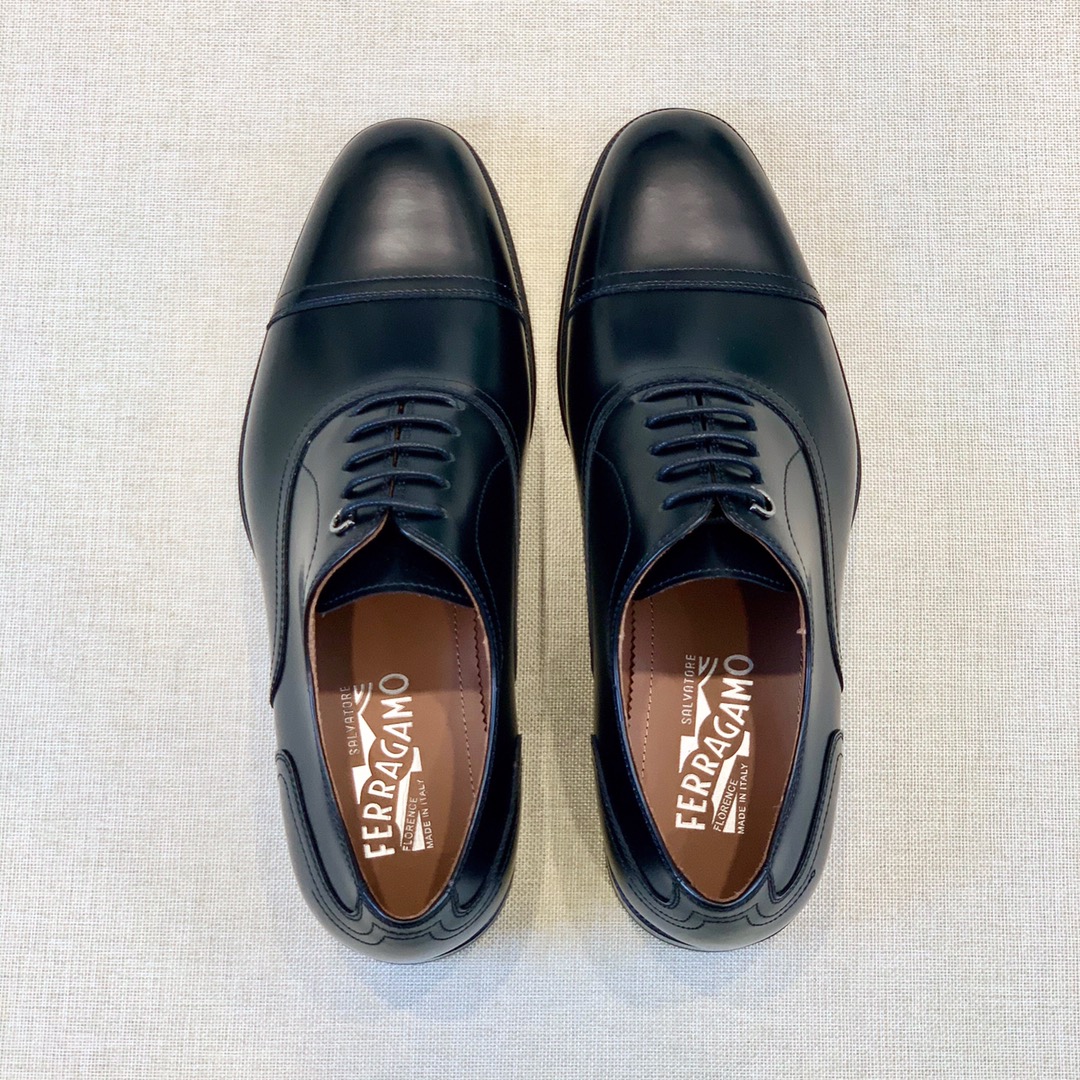 Ferragamo Men's Black Leather Oxford Dress Shoes, Italian Craftsmanship 6 i1630563358 4558 4