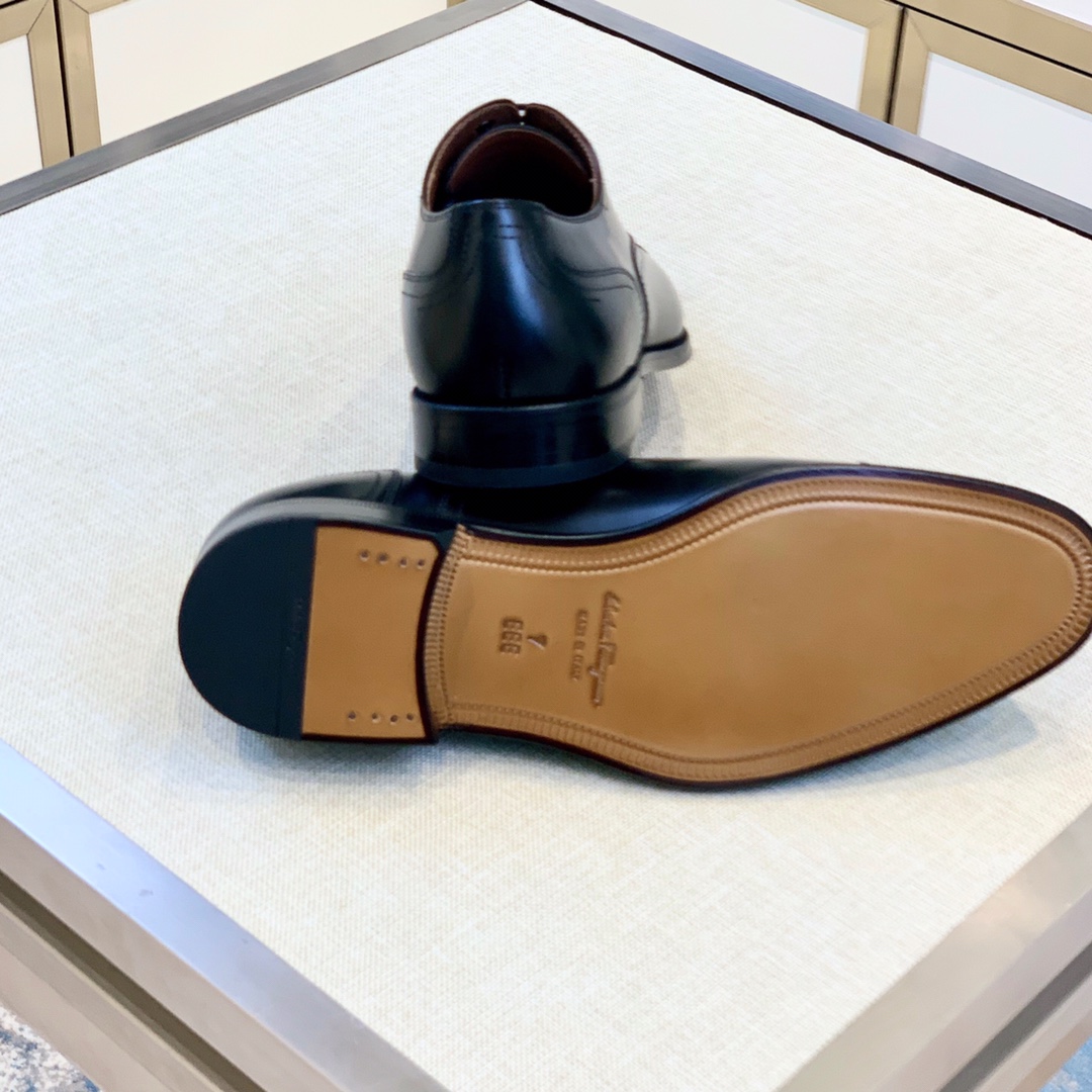 Ferragamo Men's Black Leather Oxford Dress Shoes, Italian Craftsmanship 10 i1630563358 7207 8