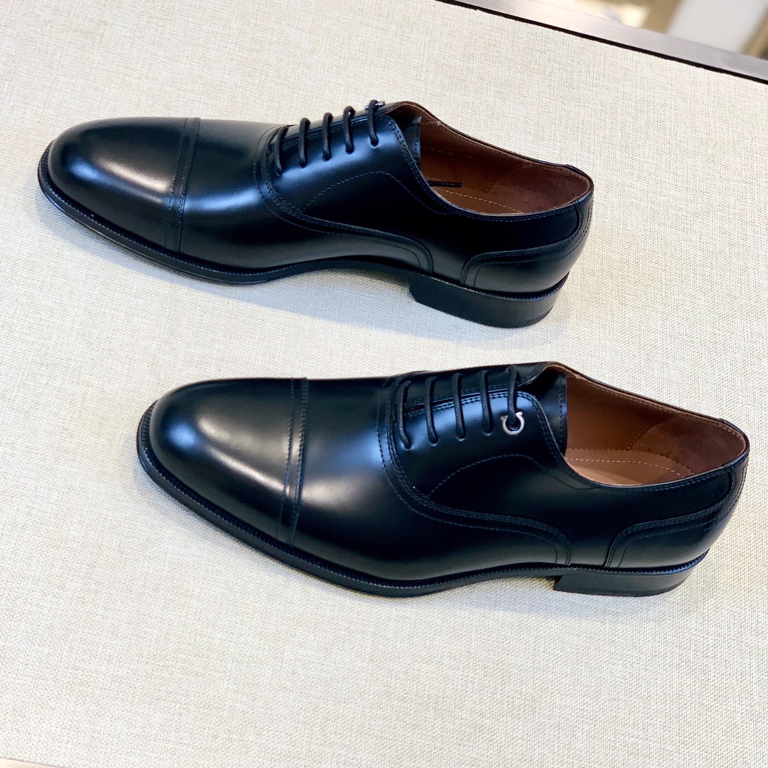 Ferragamo Men's Black Leather Oxford Dress Shoes, Italian Craftsmanship 5 i1630563358 792 3