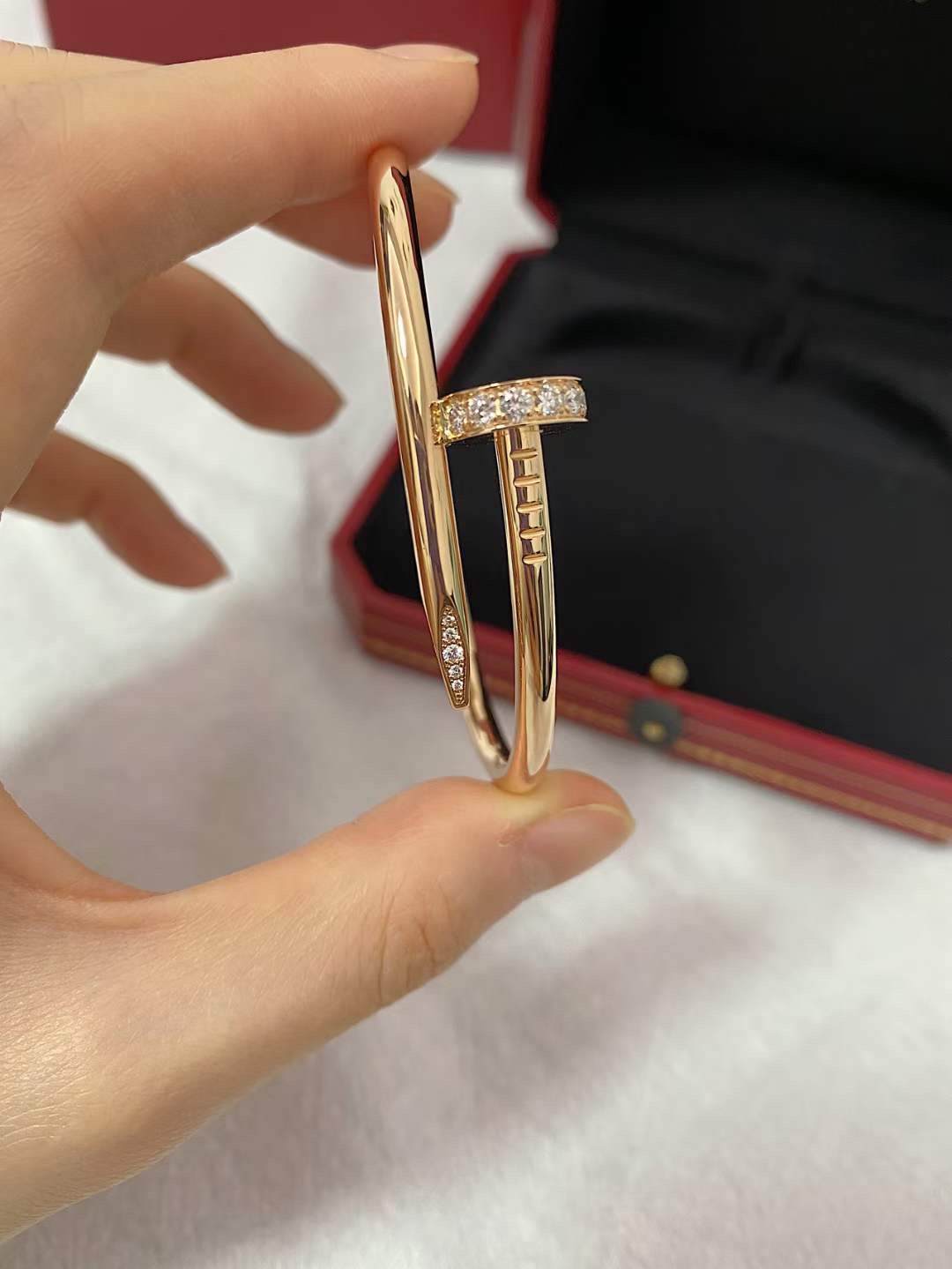 Cartier 头尾钻钉子手镯 弹性开合 精工版