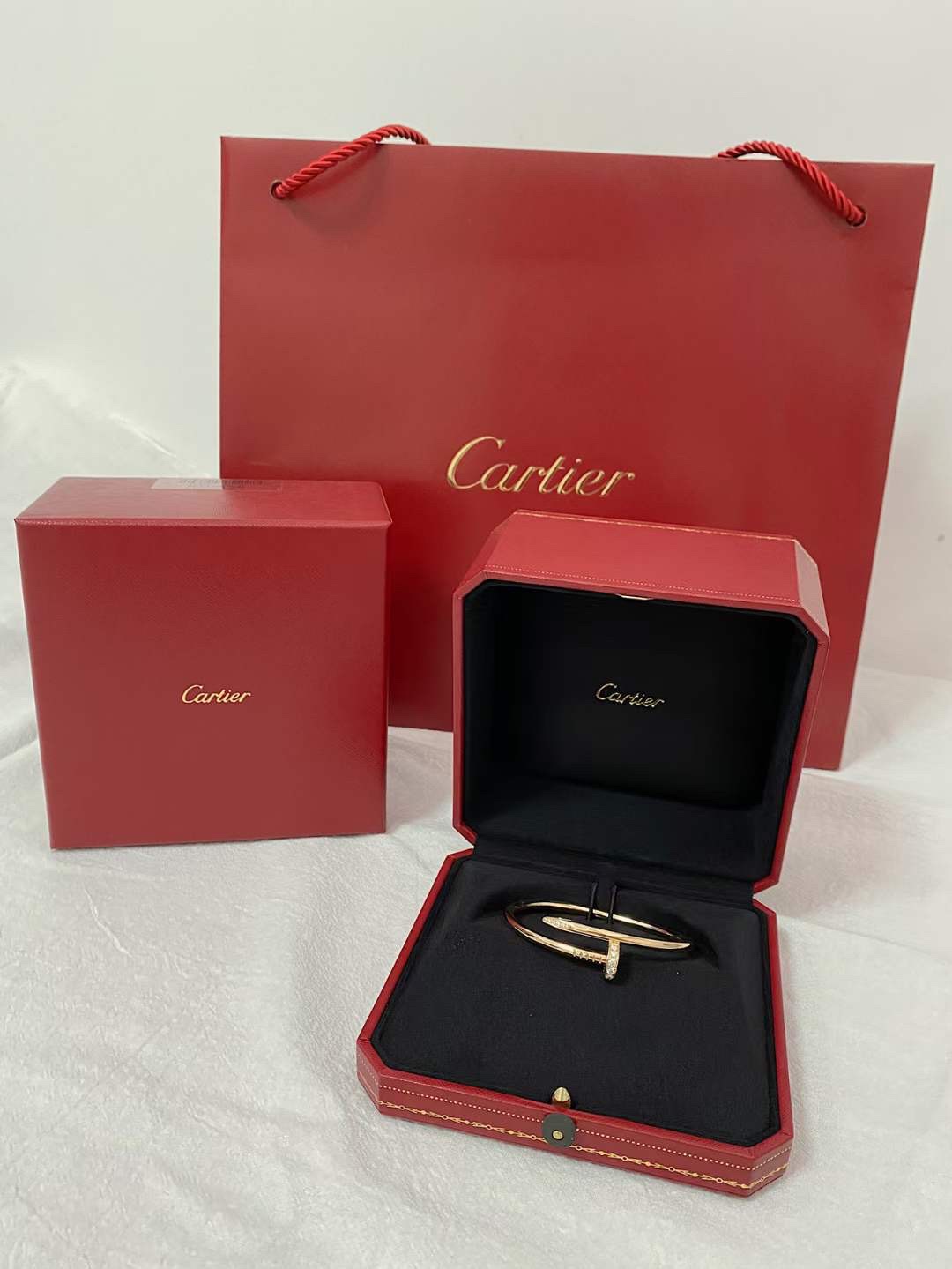 Cartier 头尾钻钉子手镯 弹性开合 精工版