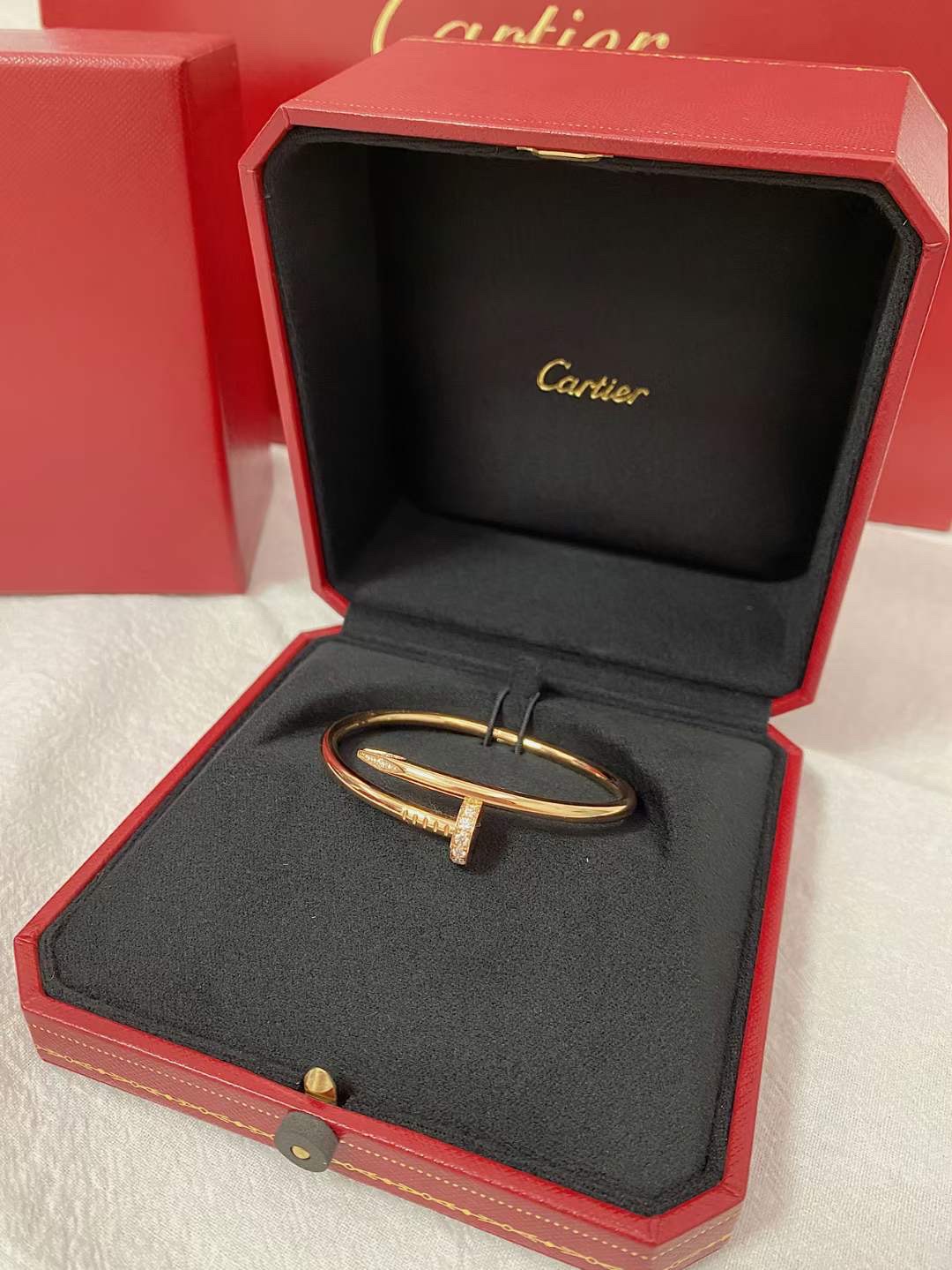 Cartier 头尾钻钉子手镯 弹性开合 精工版