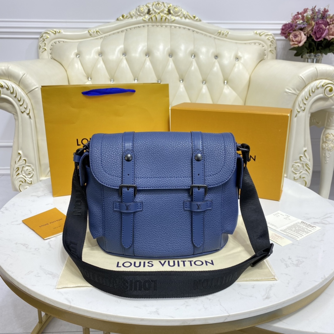 Louis Vuitton Messenger Bags Cheap Wholesale
 Black Blue White Taurillon M58475